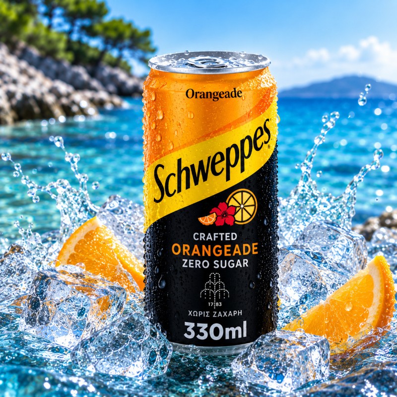 SCHWEPPES CRAFTED ORANGEADE ZERO SUGAR 330ml