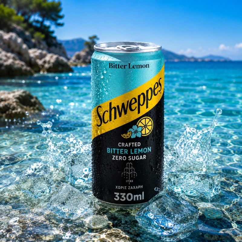 SCHWEPPES CRAFTED BITTER LEMON ZERO SUGAR 330ml